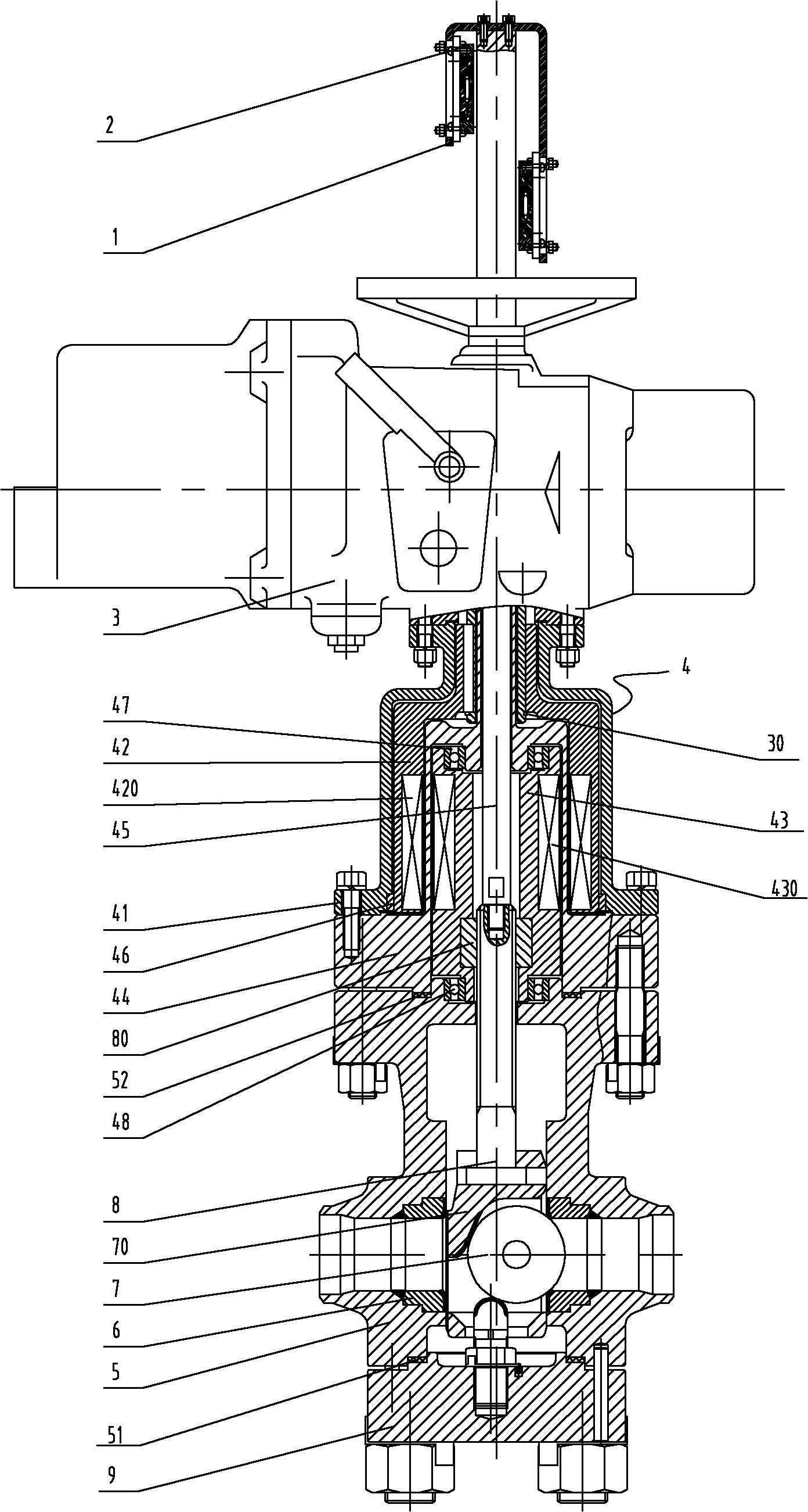 电动闸阀结构图原理图图片