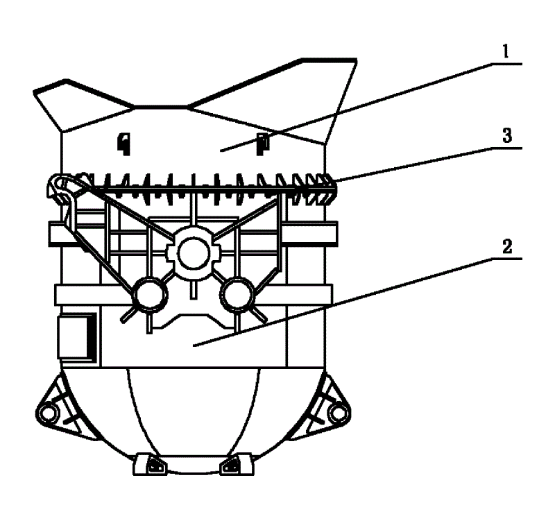 其能解决传统高炉铁水罐整体结构运输不便,罐口不易维修更换的问题