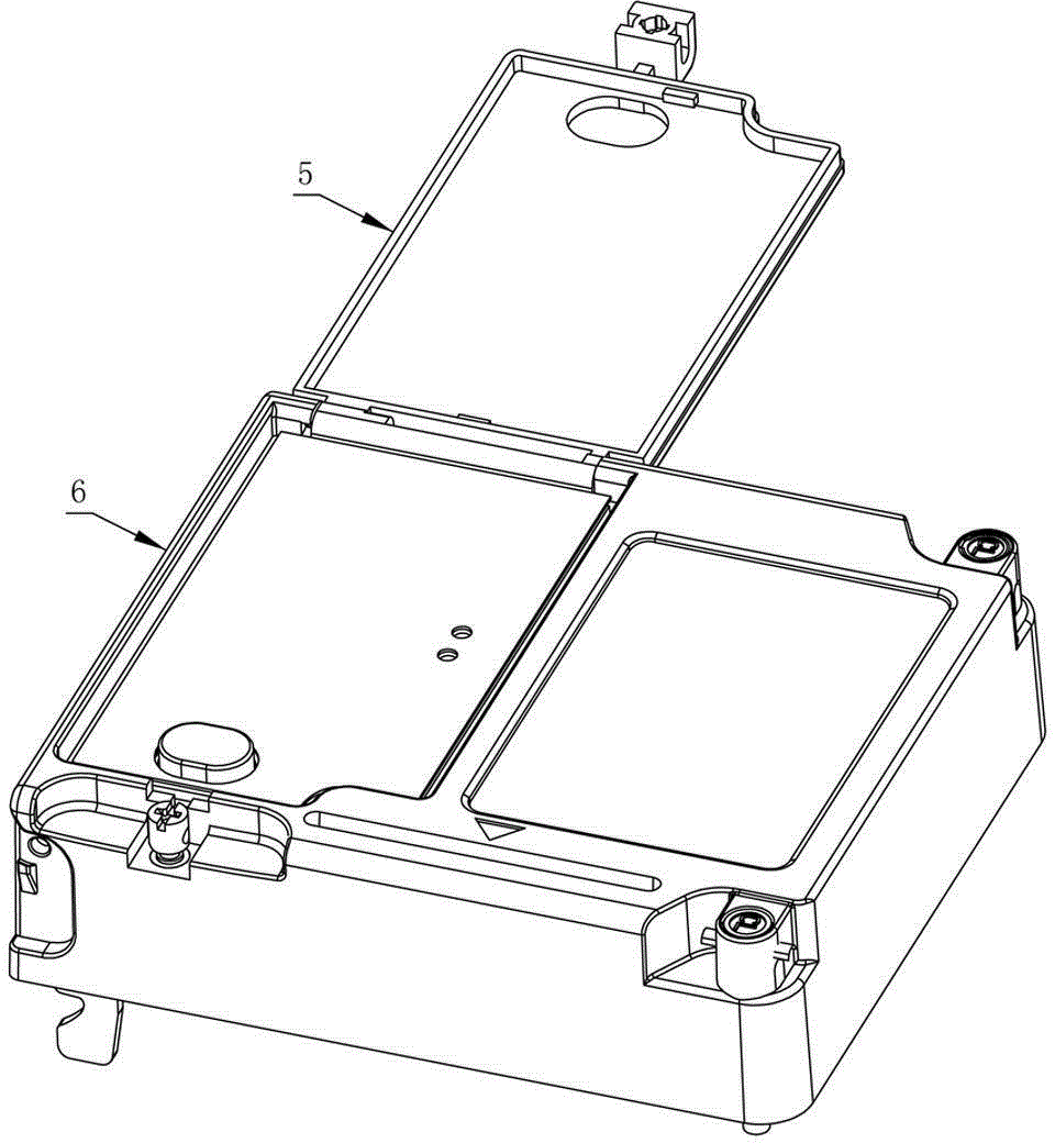 一种新型电表壳翻盖转轴结构