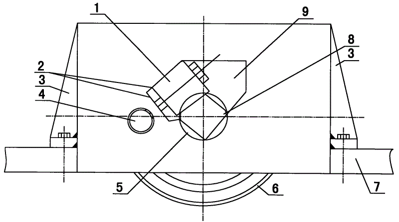 盾構機梯形軸固定式滾刀的安裝結構