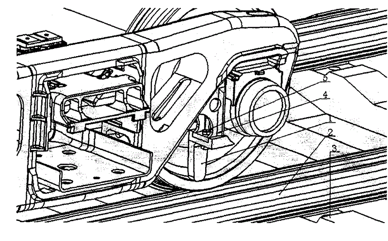 cn202225875u_铁路货车脱轨防溜逸颠覆导向挡板装置失效