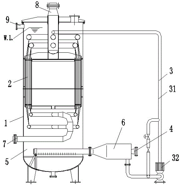 带喷射式汽水混合器的水浴式汽化器