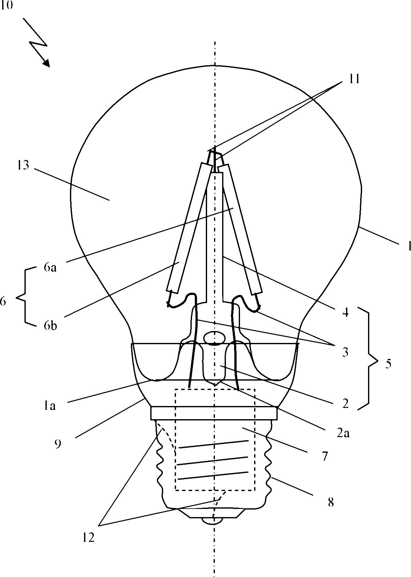 cn202281062u_一种led芯片4π出光的高显色指数led灯泡有效