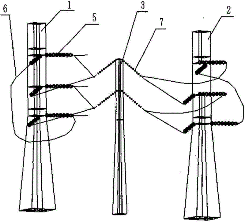 cn202282596u_一种双回路单柱组合耐张塔有效