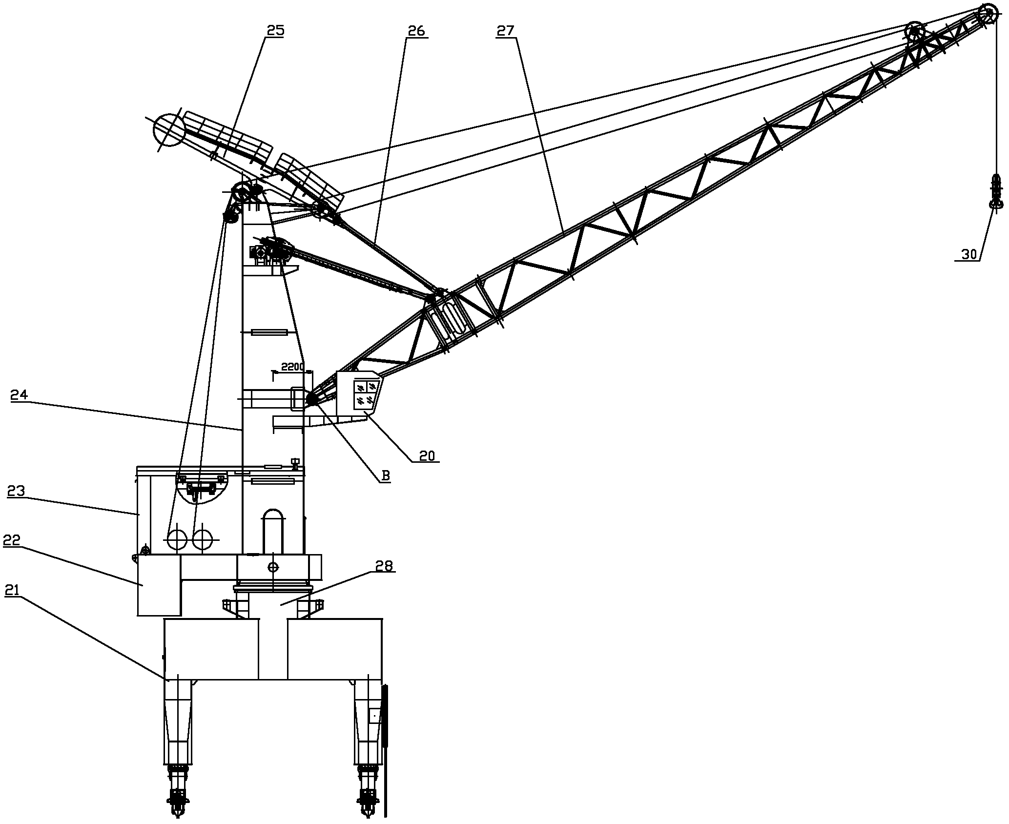 单臂吊车结构原理图图片