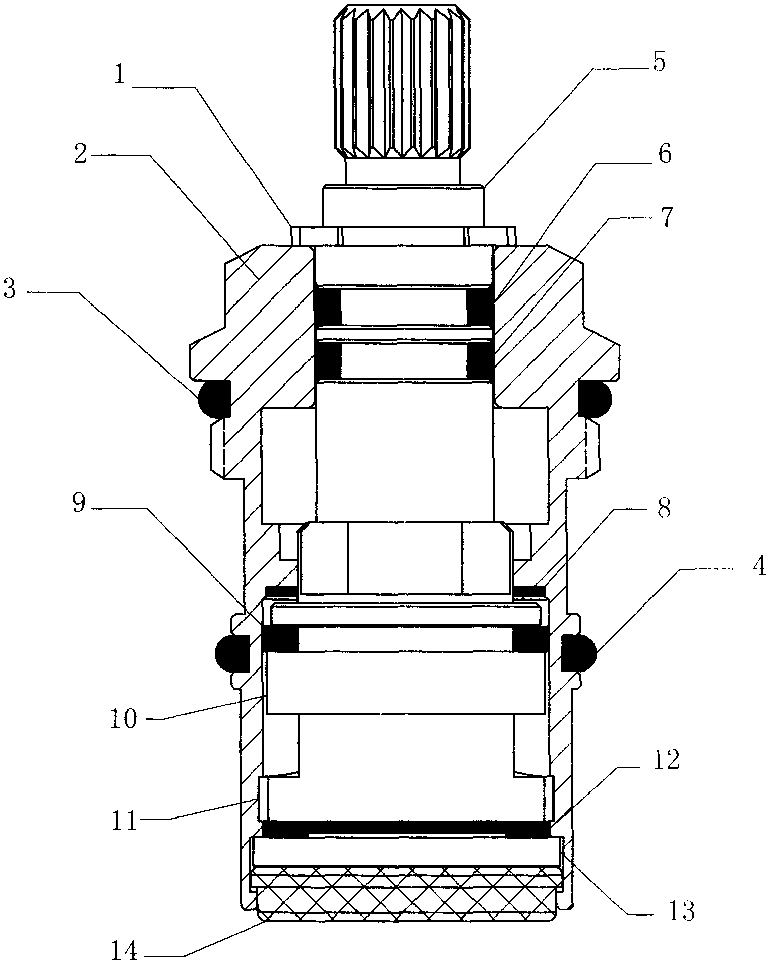 水龙头阀芯内部构造图片