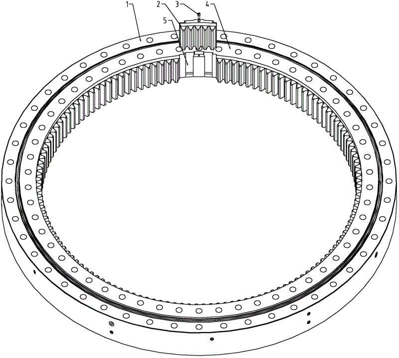 可更换部分齿结构的变桨轴承