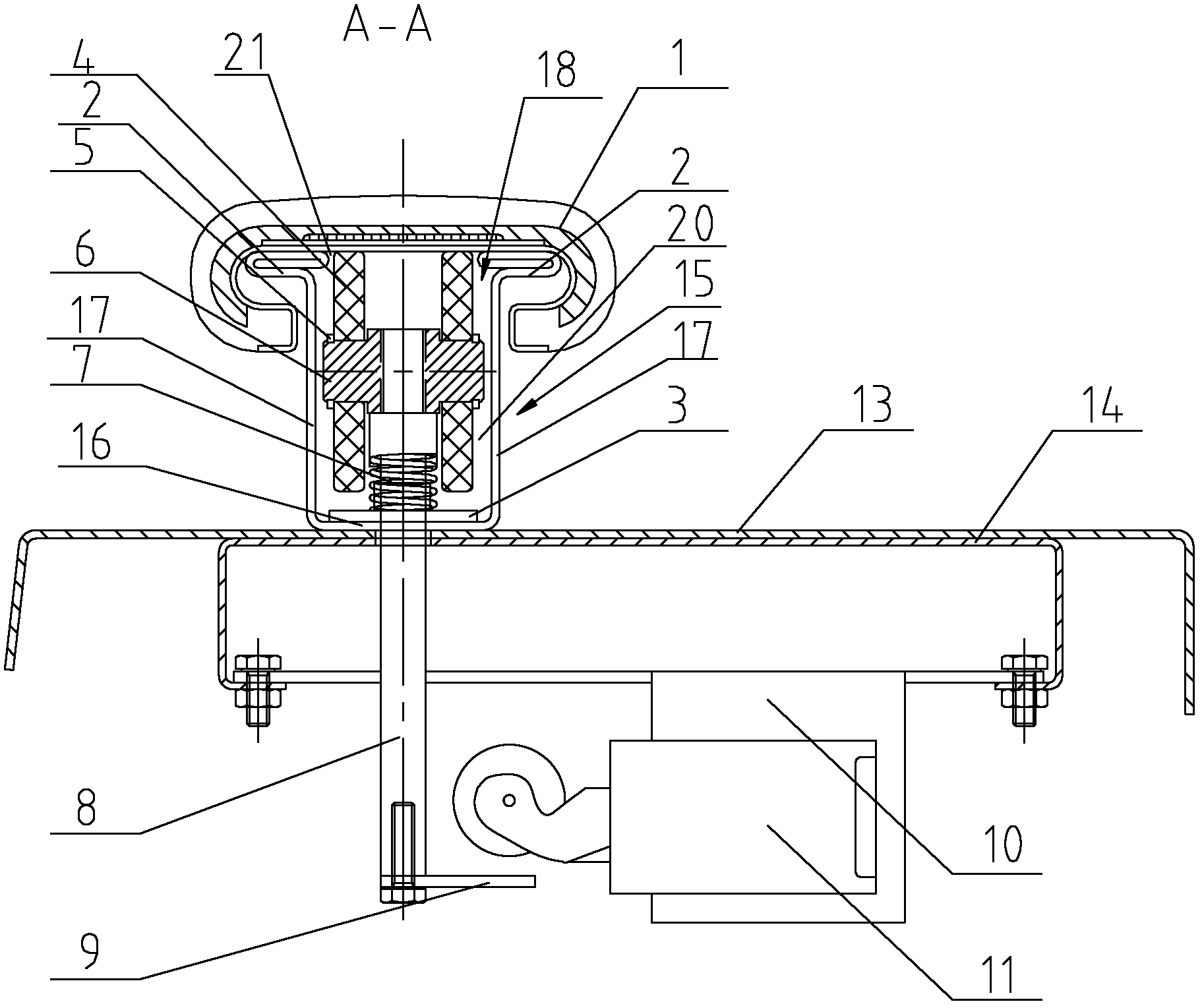 自动扶梯或自动人行道上检测扶手带脱落装置