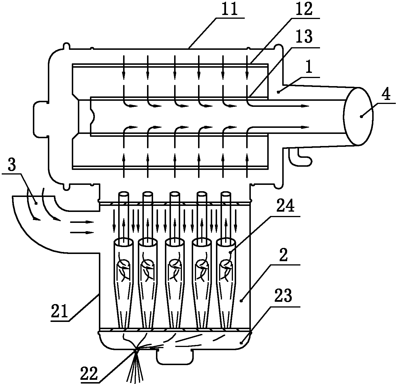cn202370707u_沙漠双级空气滤清器总成有效