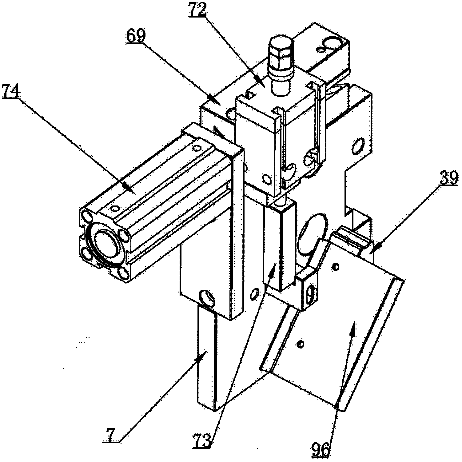 电阻自动套胶管自动成型机的压料卸料机构