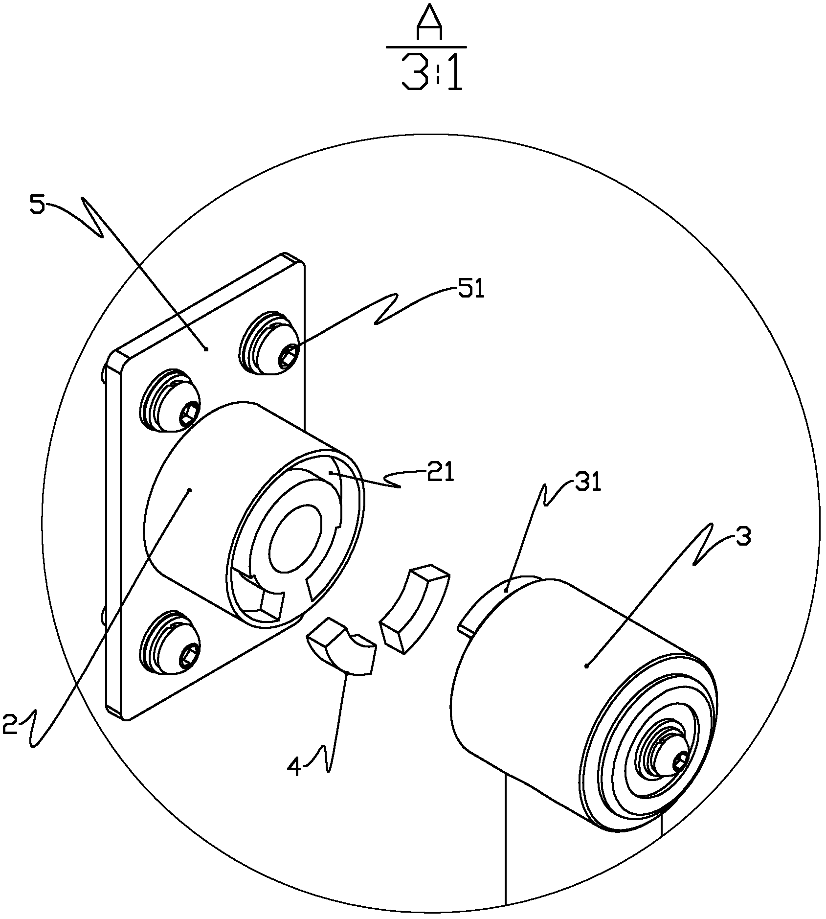 cn202409974u_一种漫步机摆腿旋转限位机构失效