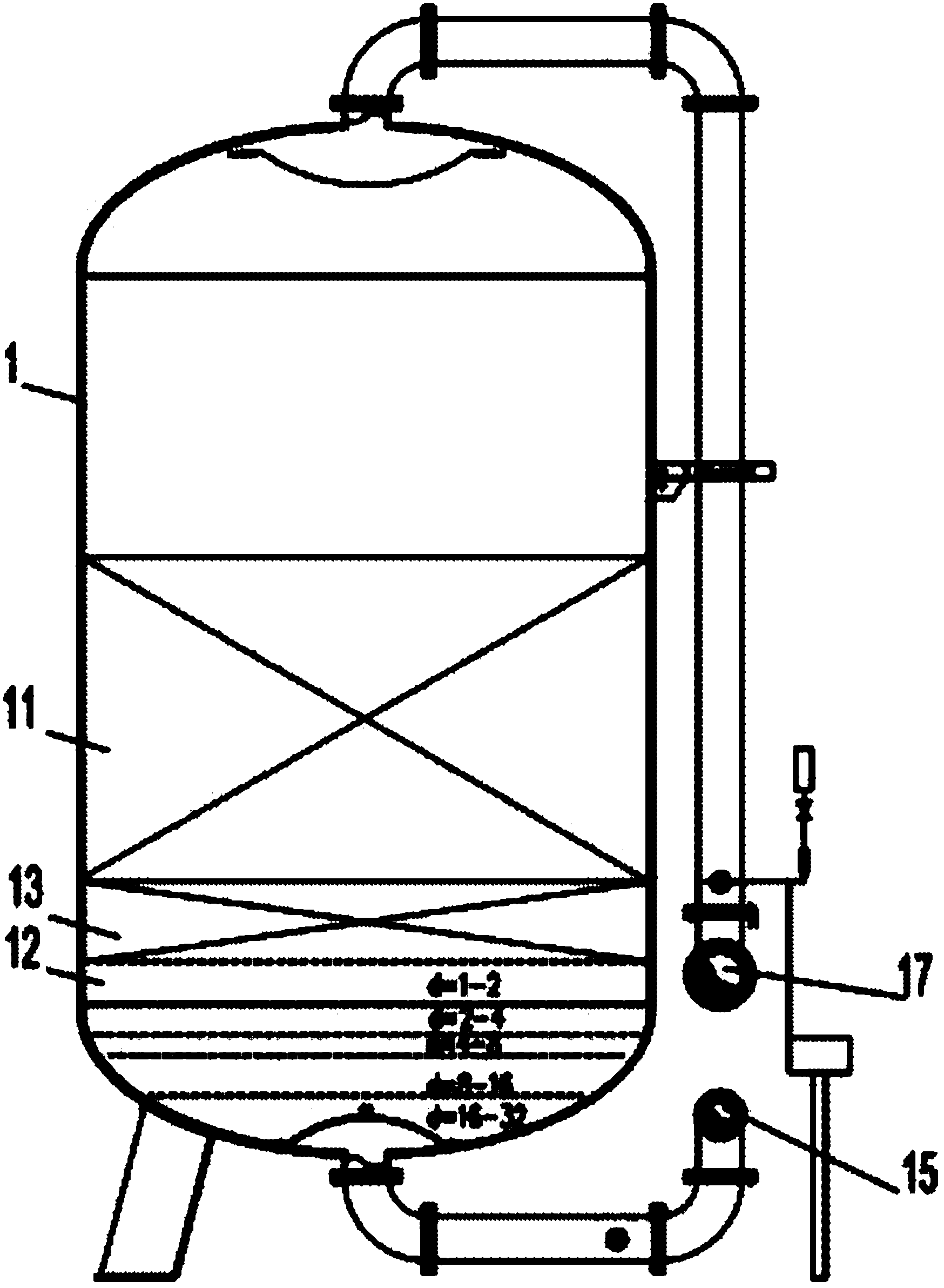 cn202438185u_具有防活性炭粉末泄漏功能的石英砂垫层活性炭过滤器