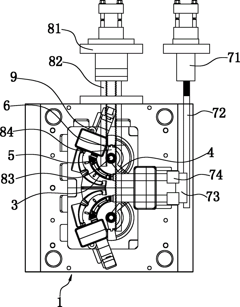 用于圆弧抽芯及脱螺纹的塑胶模具