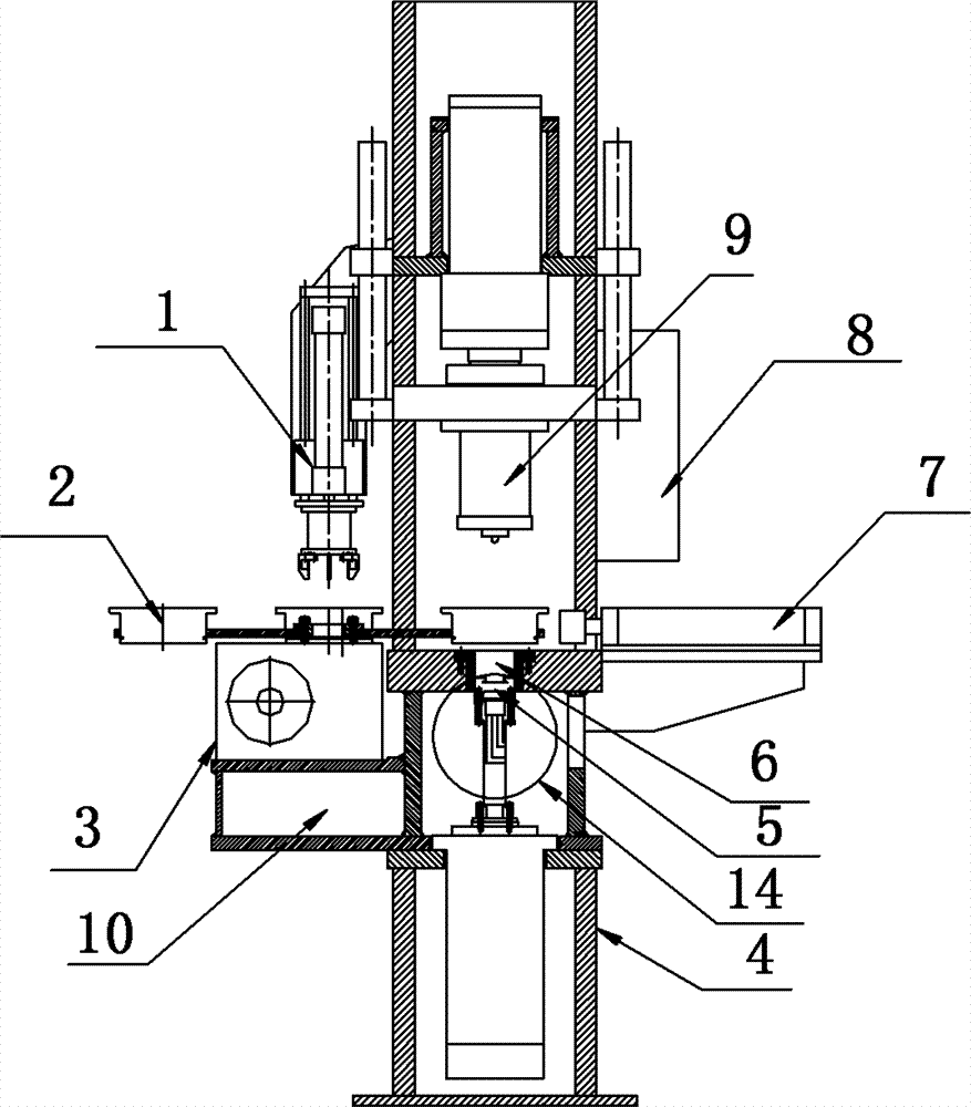 一种无保温杯的立式压铸机