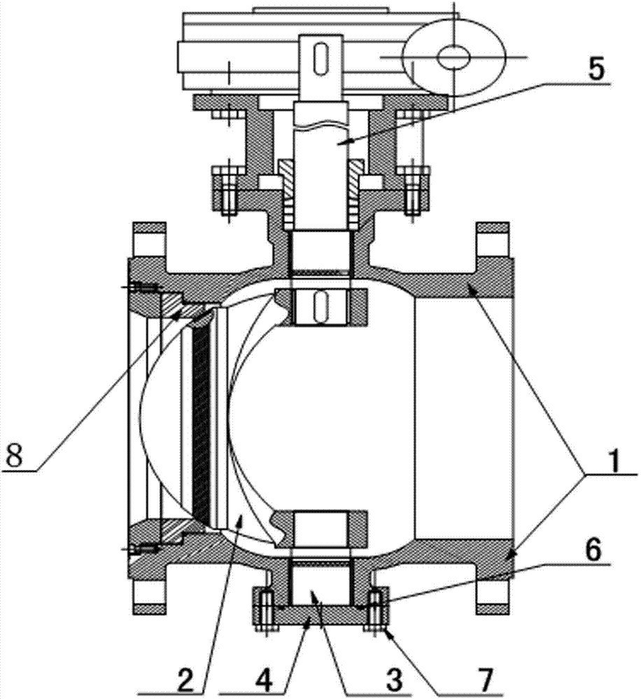 一种耐磨偏心半球阀