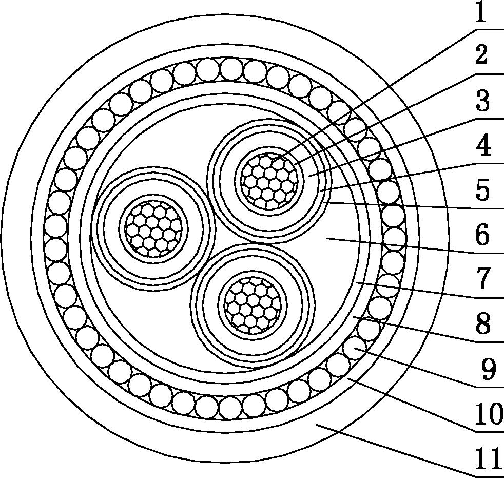 一种防腐钢丝铠装电缆