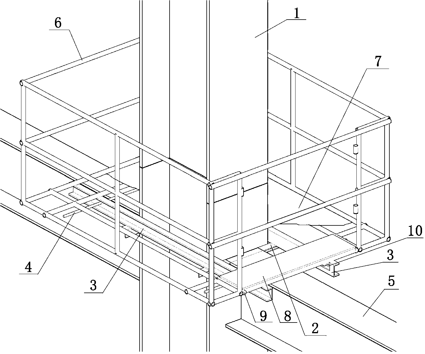 一种高空钢结构节点施工作业平台