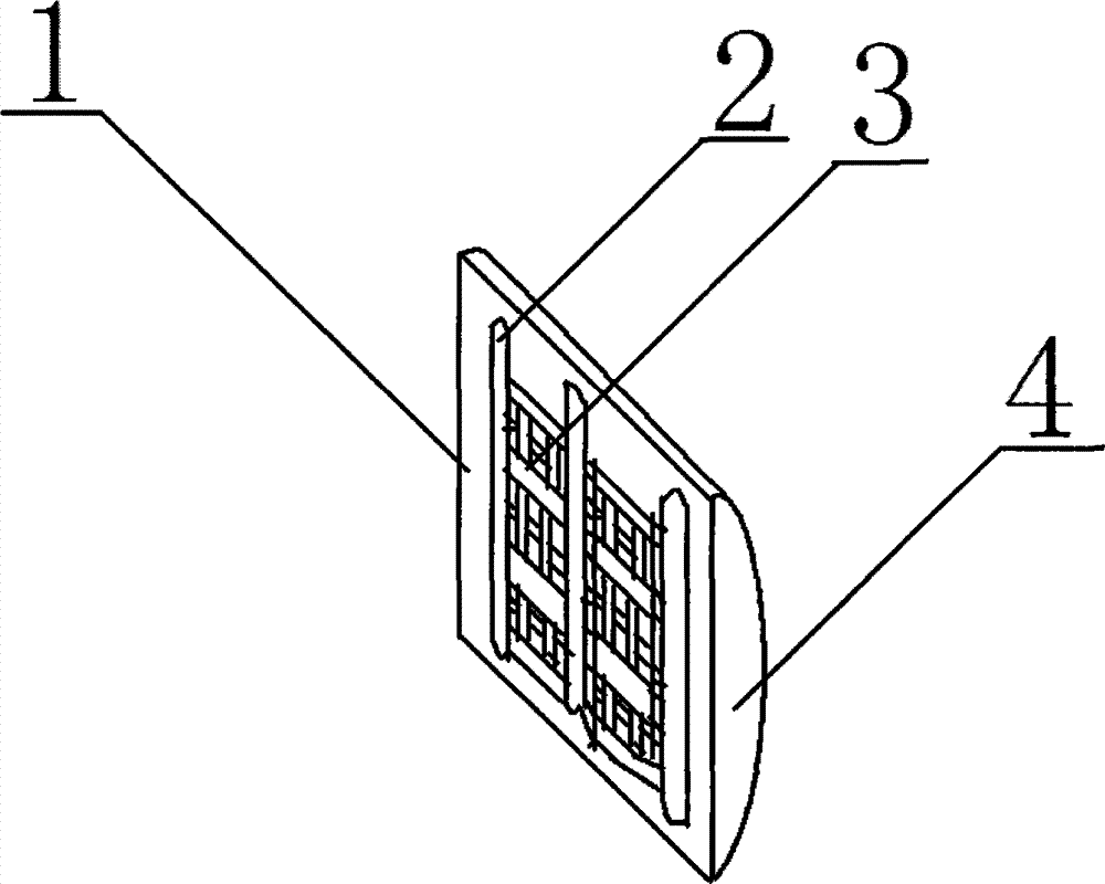 本实用新型的技术方案是:包括铜板和冷却管,其特征是在冷却管之间设有