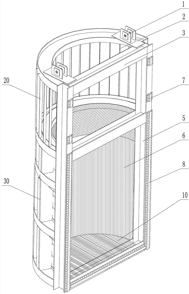 半圆型连体闸门