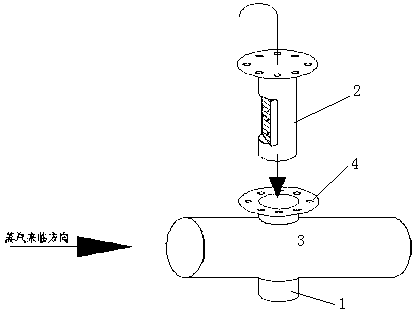 cn202661091u_气体管道用内置吹扫靶板有效
