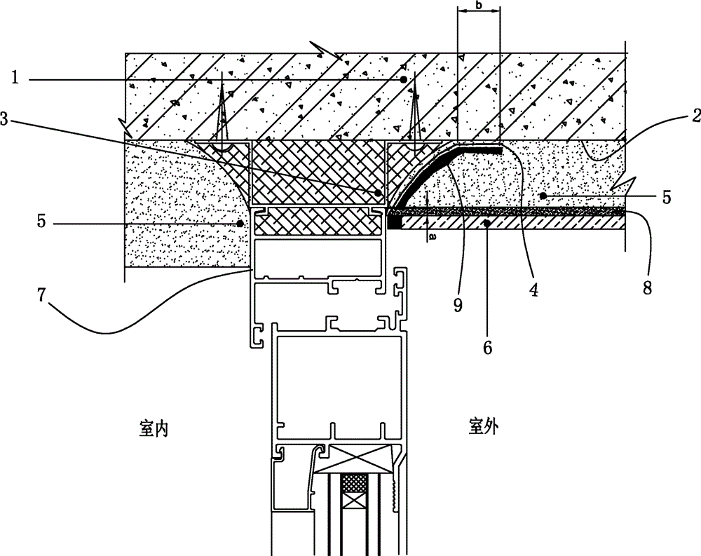 建筑外门窗塞缝的防水结构