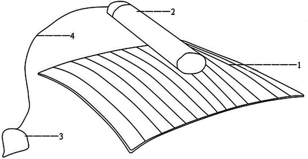 条状内胆,所述内胆内设有茶末,所述内胆外设有外壳,所述外壳为竹简状