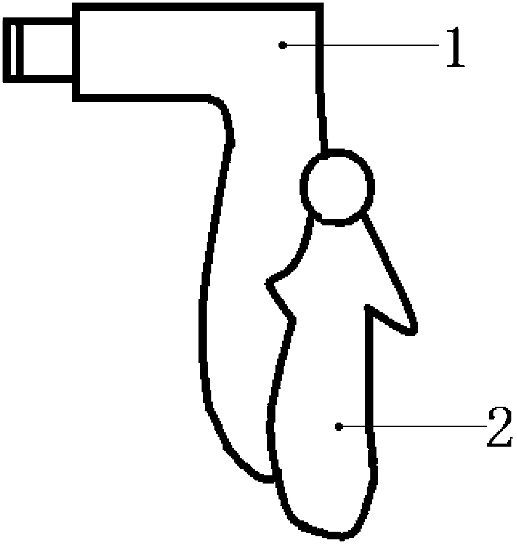 一種情緒發洩門把手