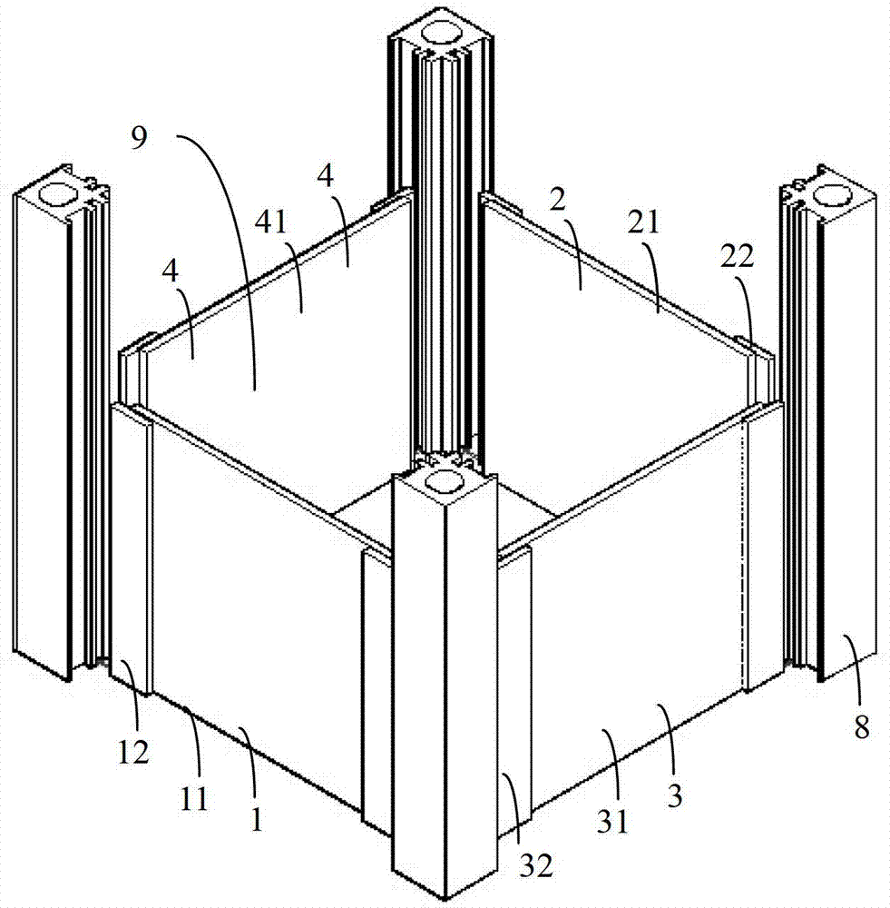 一种建筑模板拼装结构