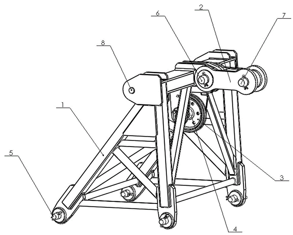 一種平頭塔式起重機鉸接裝置