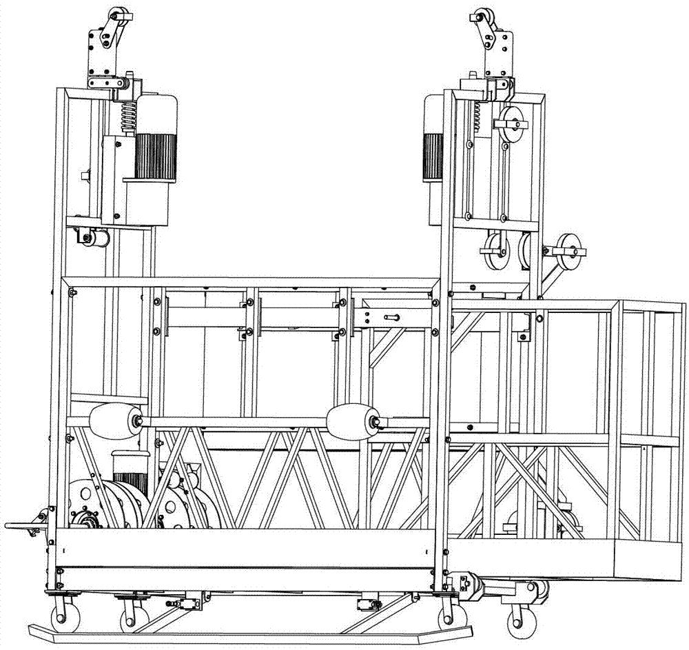 cn203244340u_一种可伸缩式吊篮失效