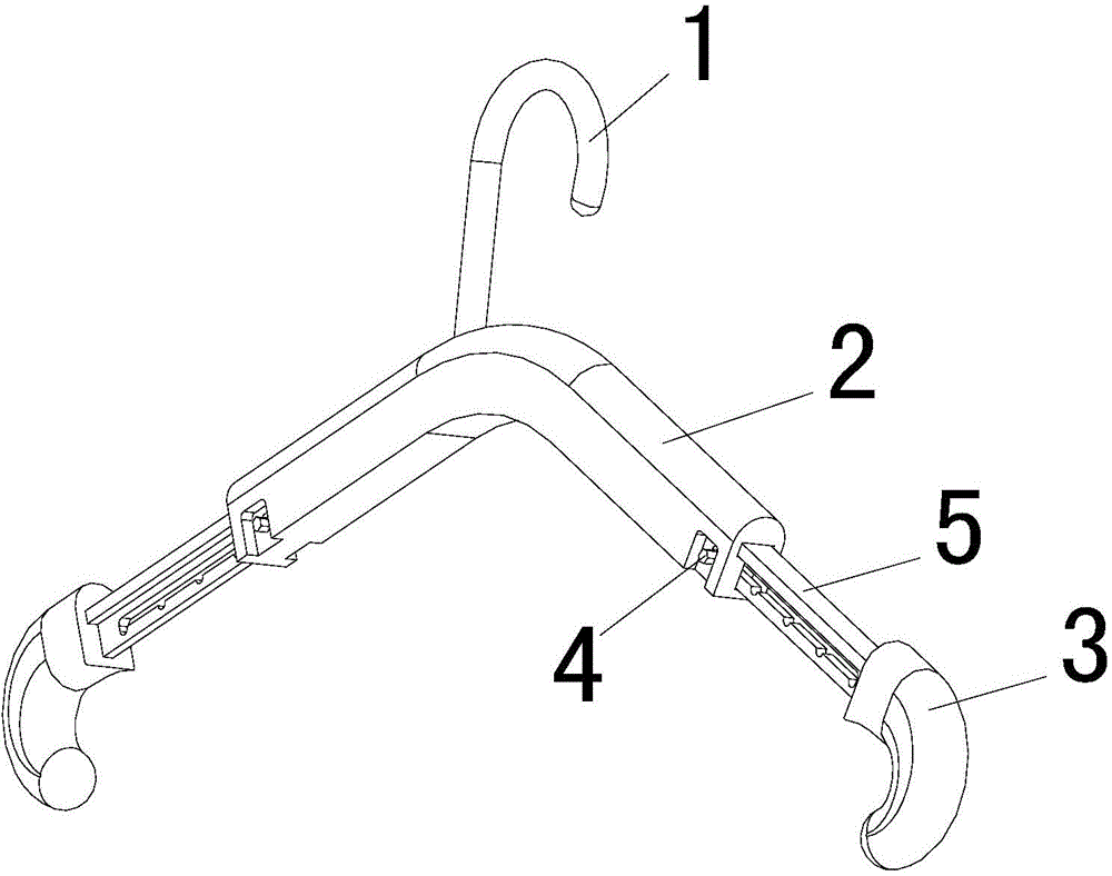 一种t型槽式快速伸缩衣架