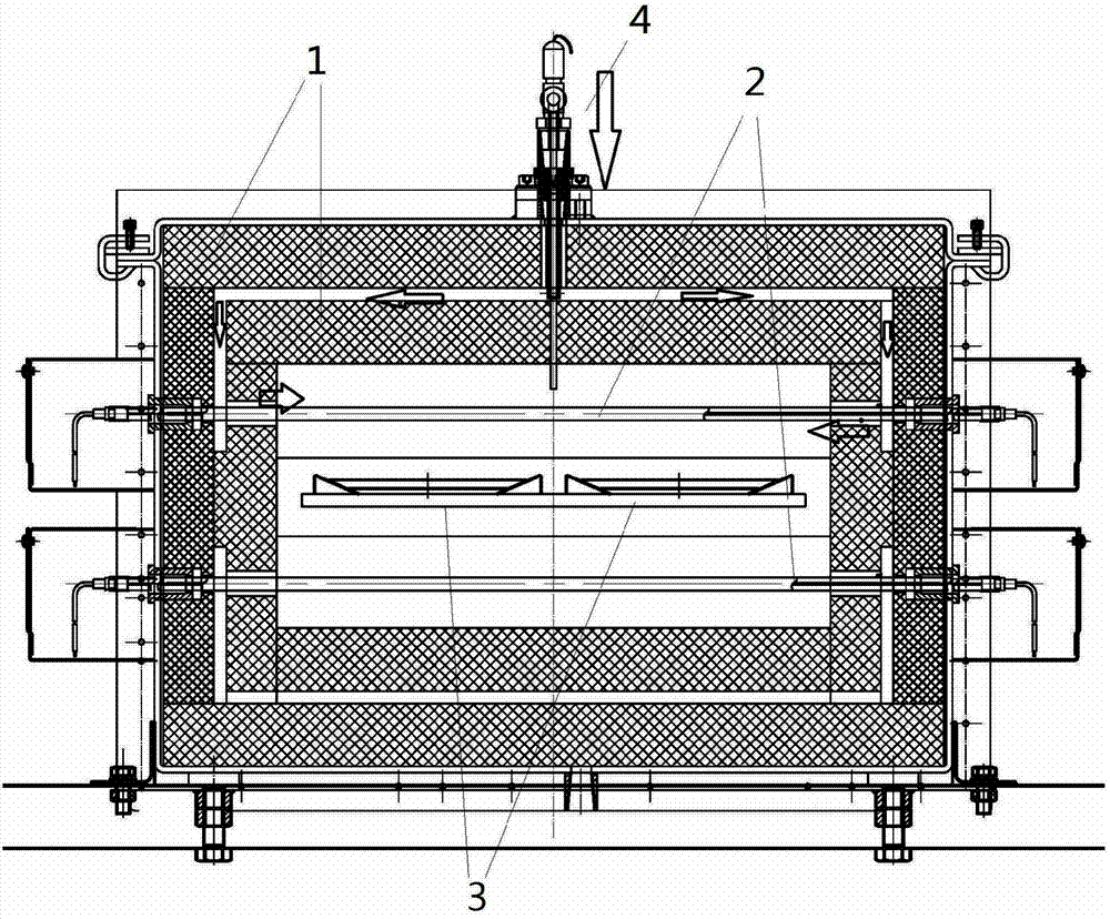 一种应用于晶硅光伏电池生产的链式烧结炉炉膛结构