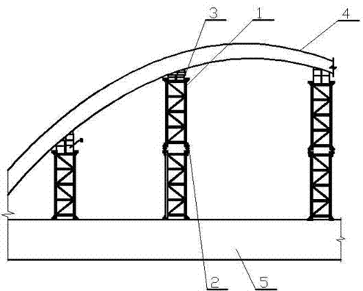 cn203514204u_大跨钢结构拱形桥弧形拱安装支架有效