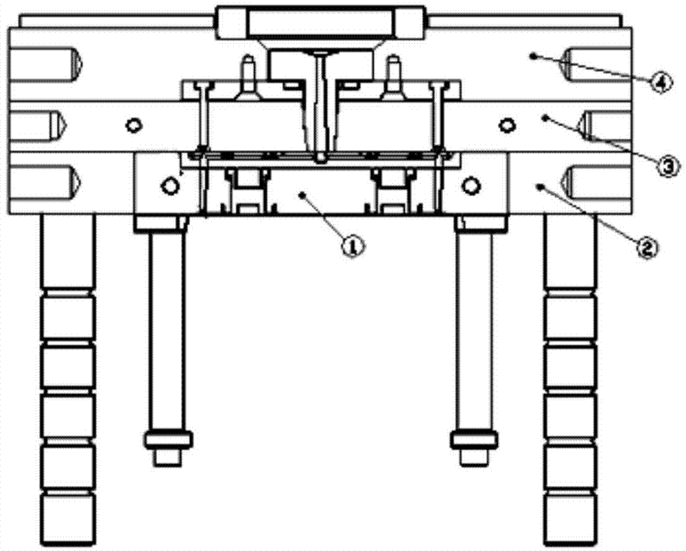 cn203650840u_注塑模具三板模通框結構有效