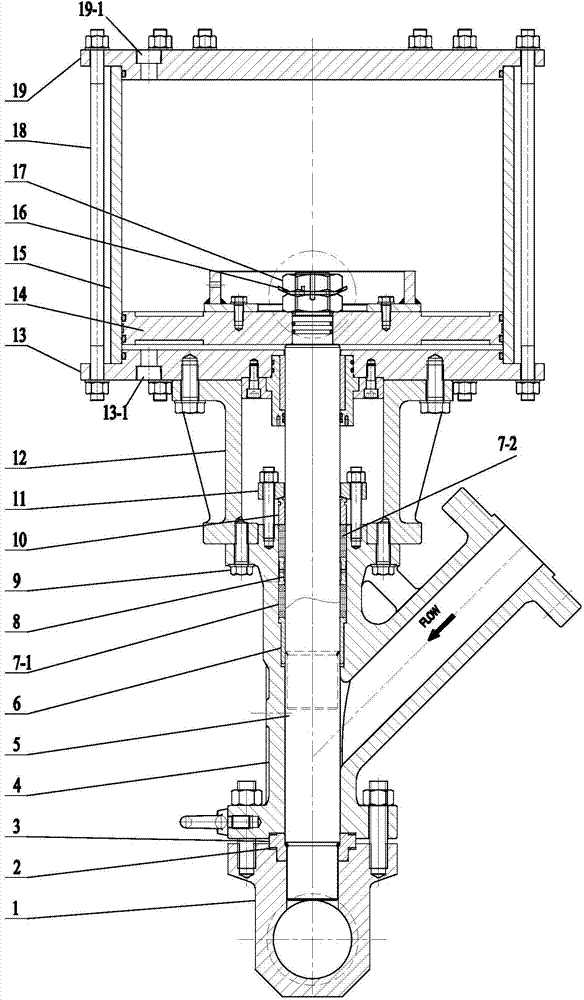 阀杆推杆一体式高压柱塞角阀
