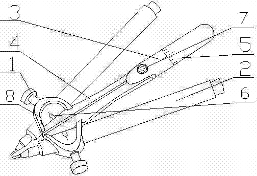 建筑快速设计墙线绘制可调式绘图双线笔