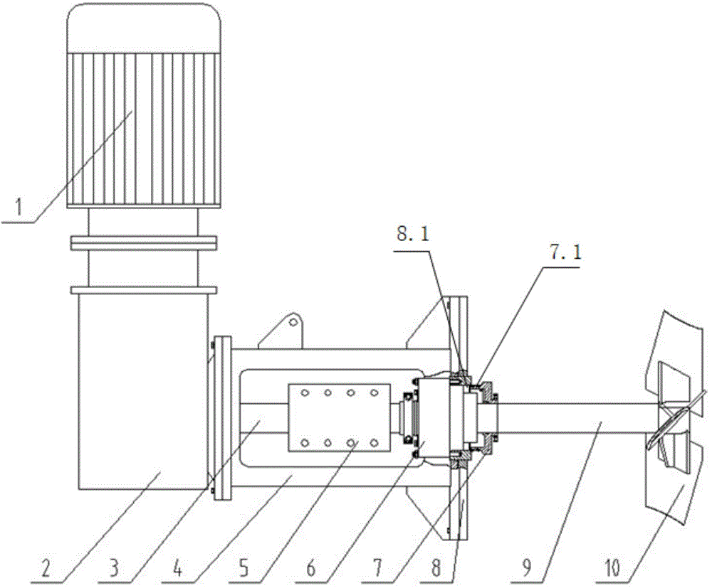 一种辅助密封的侧入式搅拌器