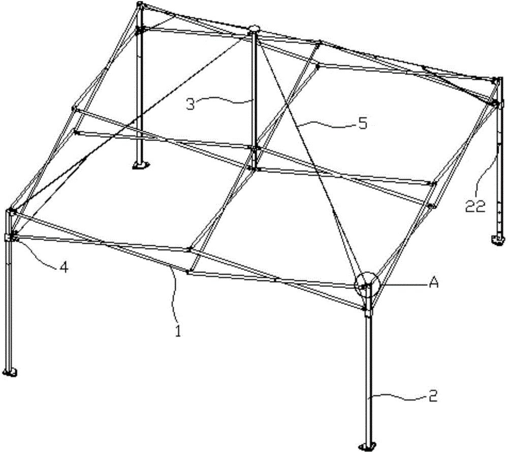 帐篷骨架结构图图片
