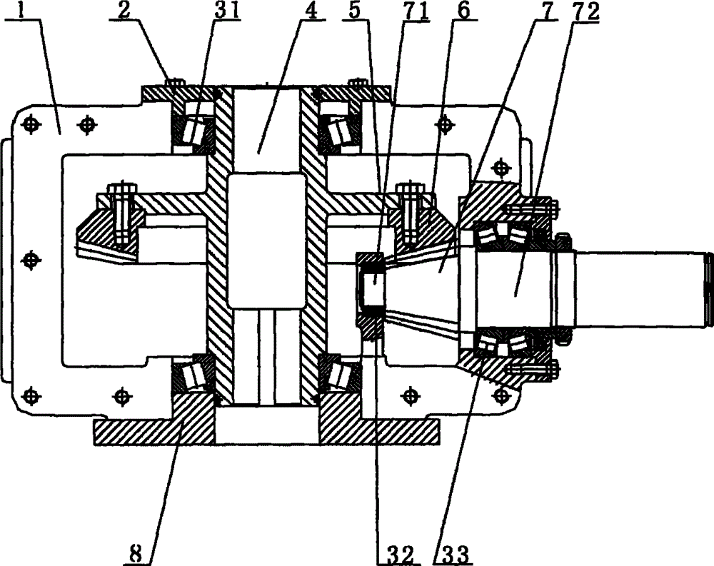 一种用于榨油机的准双曲面齿轮传动机构