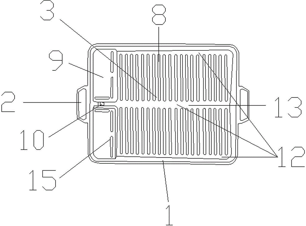 cn203861047u_一种集中排油均火结构的燃气灶烤盘有效
