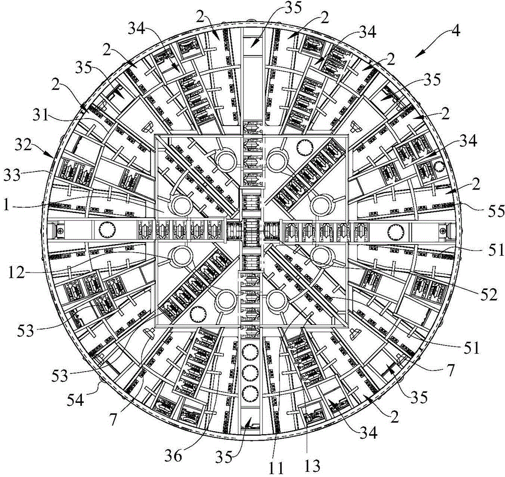 一种辐条式盾构刀盘