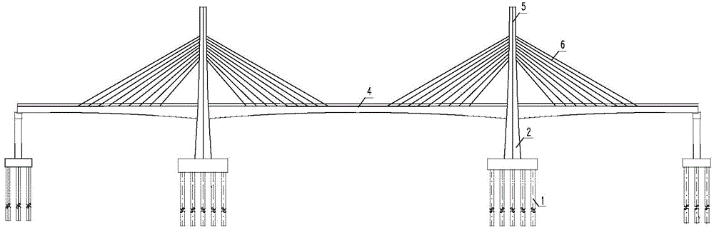 一种双塔三索面组合式索辅斜拉桥