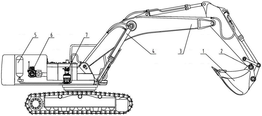 挖掘机连杆机构简图图片
