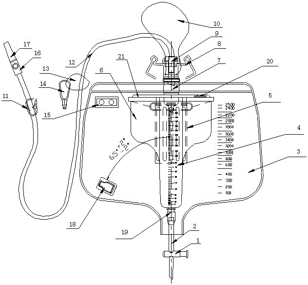 一种防止液体倒流的精密引流袋