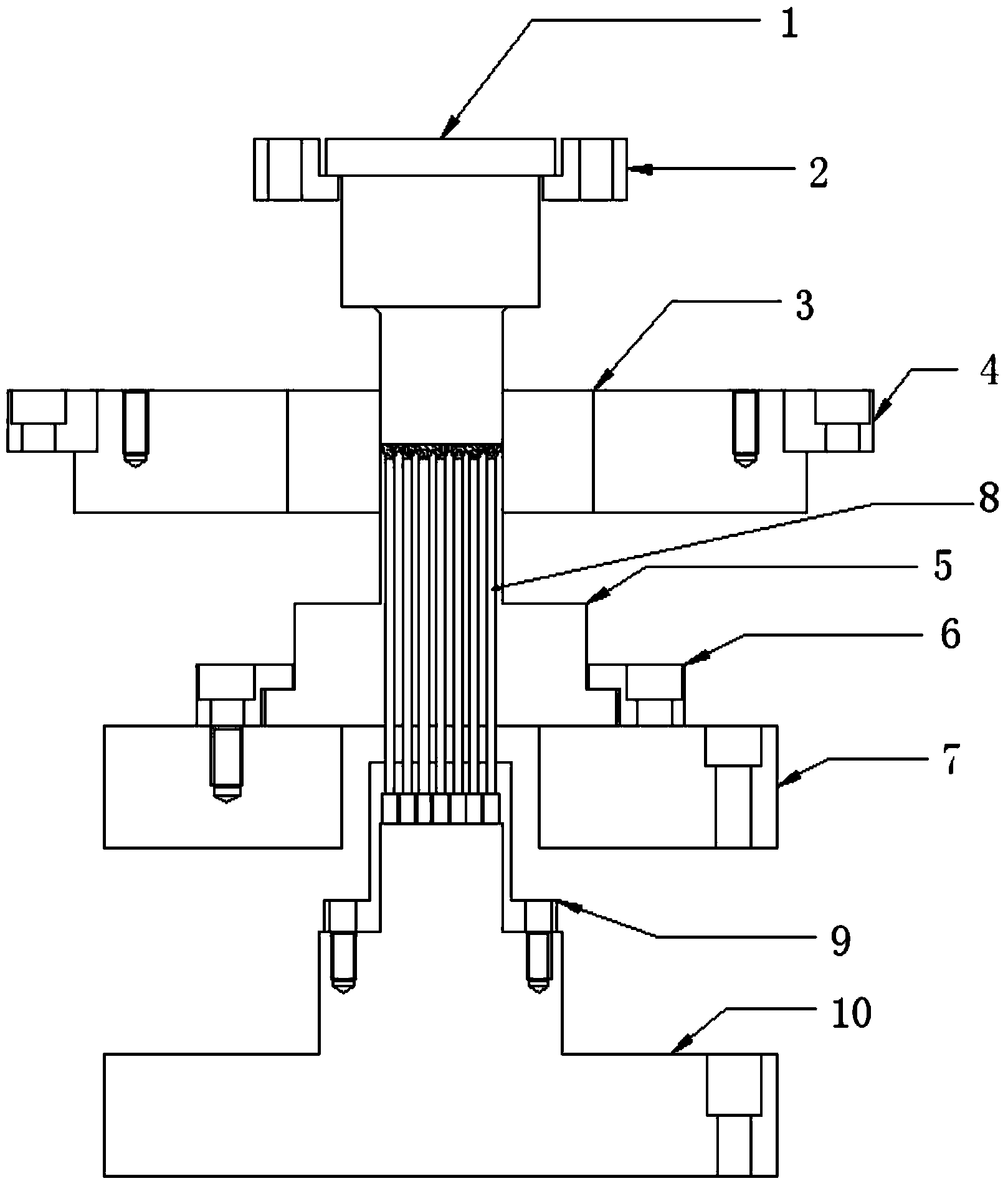 一种制造圆锥台型散热片的粉末冶金压制模具