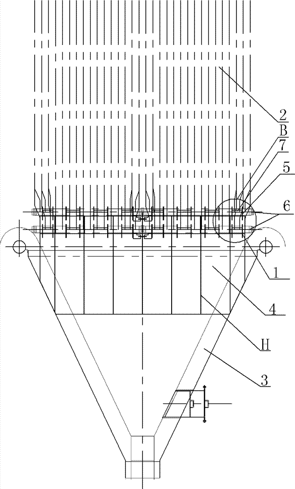 一种垃圾焚烧锅炉的烟气挡板结构