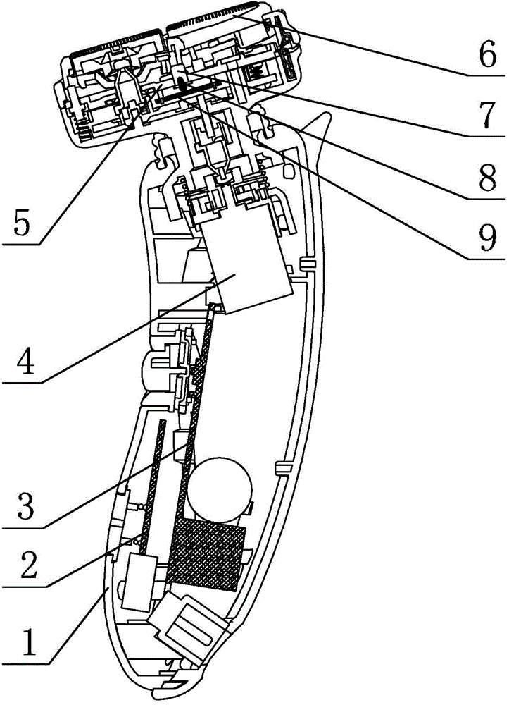 电动剃须刀分解结构图图片