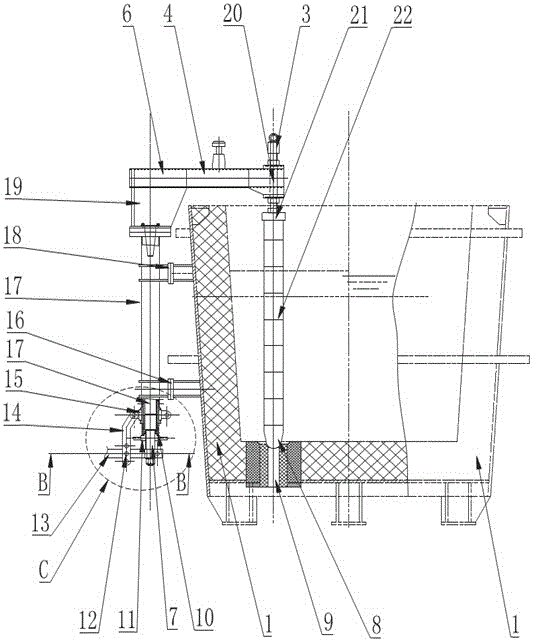 本实用新型公开了一种多浇次钢包的滑动水口辅助堵塞