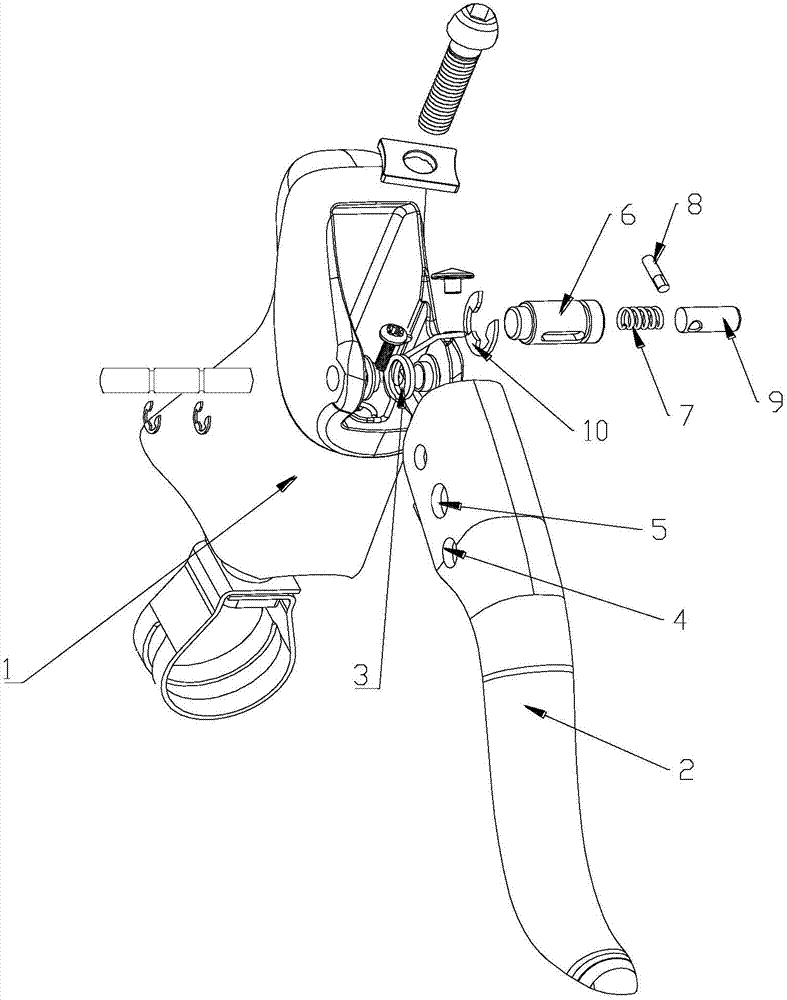 一种公路自行车快拆刹把