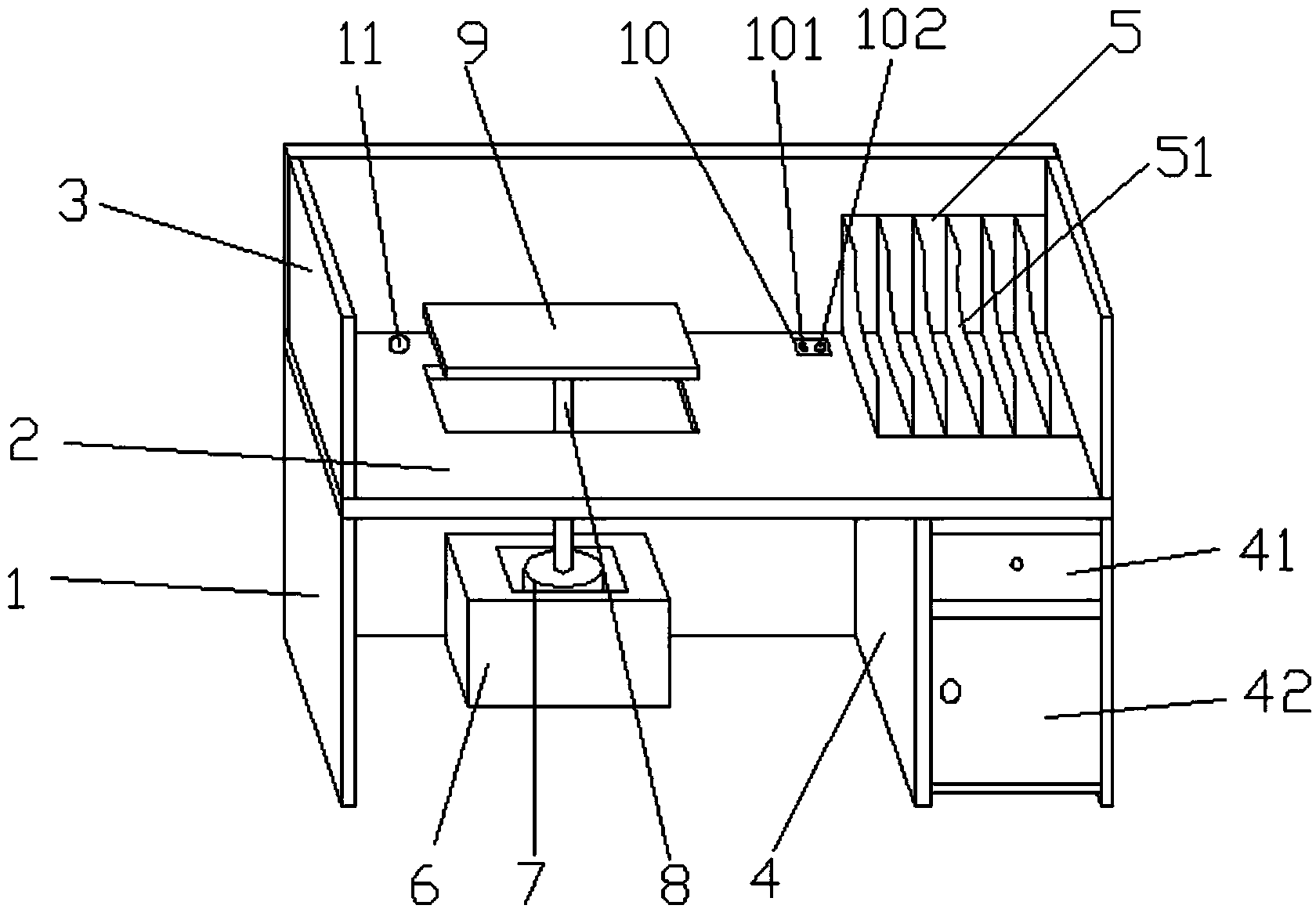 cn204499878u_升降式电脑办公桌失效